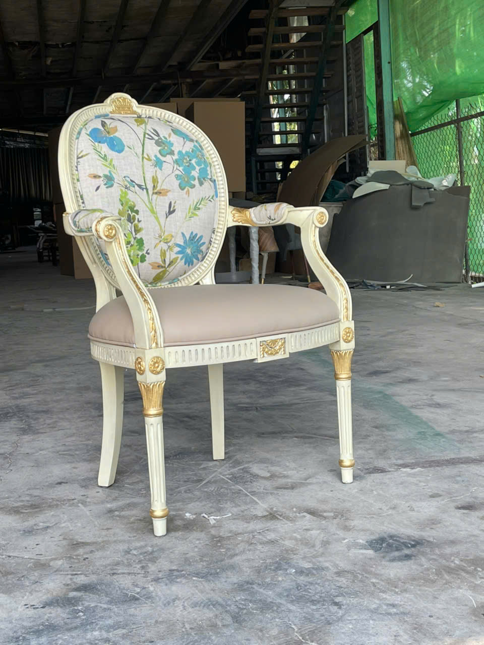 GHẾ CỔ ĐIỂN LOUIS 16 CÓ TAY- LOUIS KING CHAIR 16